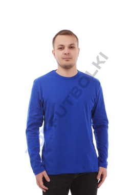 Синий мужской лонгслив с лайкрой