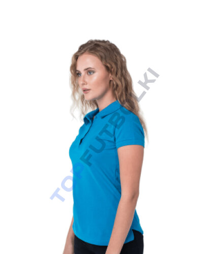 Женская рубашка ПОЛО бирюзовая оптом - Женская рубашка ПОЛО бирюзовая оптом